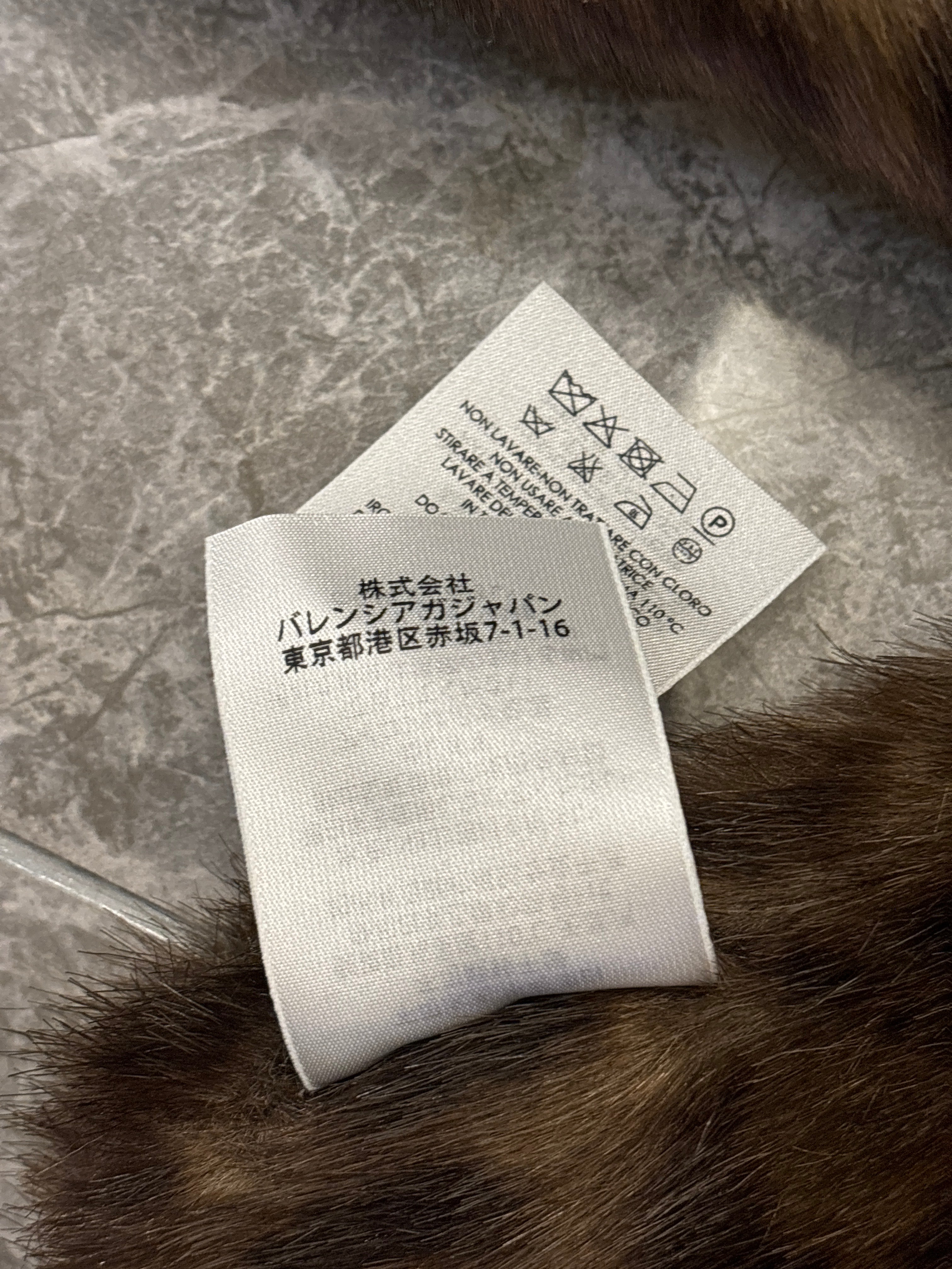 Balenciaga fur scarf