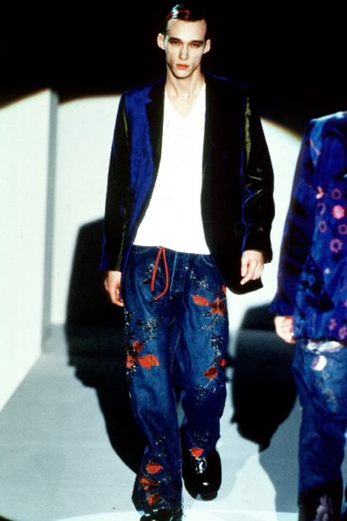 Gucci aw1999 jeans floral embroidered