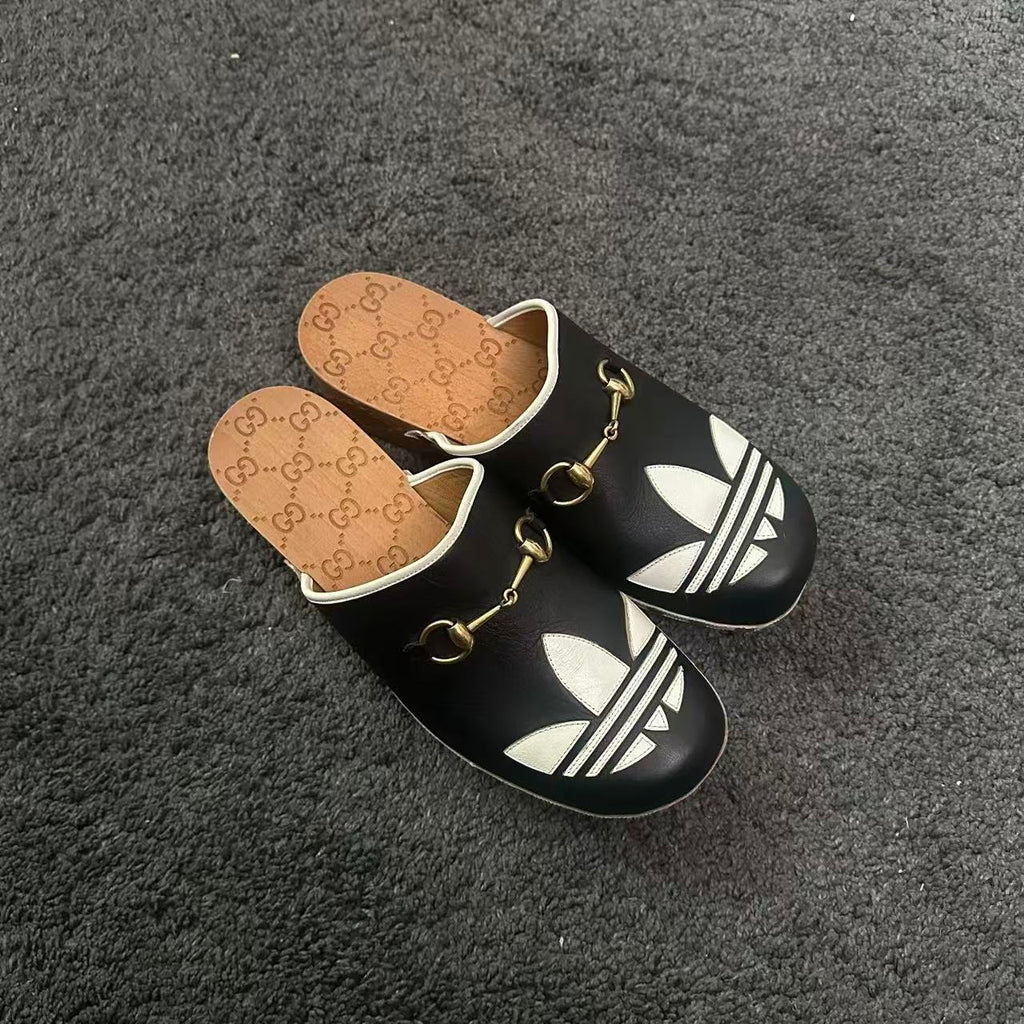 Gucci Adidas Leather Horsebit Clog