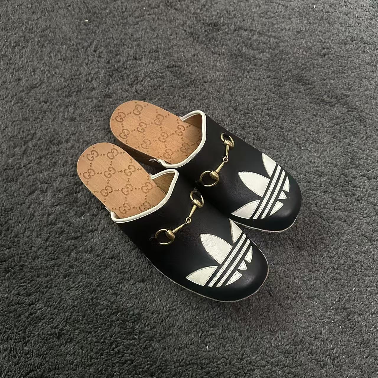 Gucci Adidas Leather Horsebit Clog