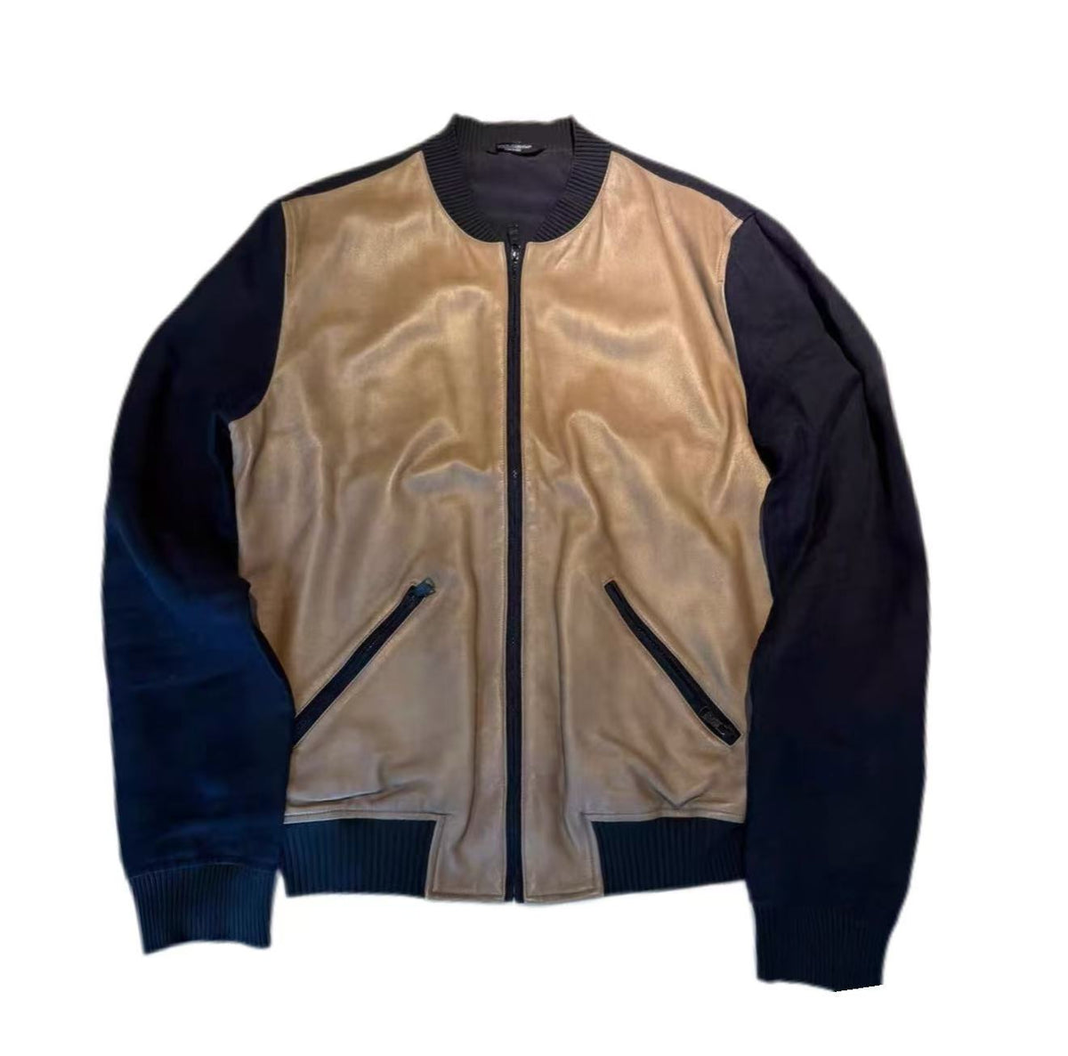 Dolce & Gabbana Reversible Leather Panel Bomber Jacket