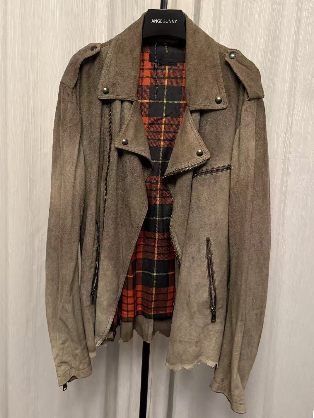 Alexander Mcqueen 11SS Deconstructed Suede Moto Jacket