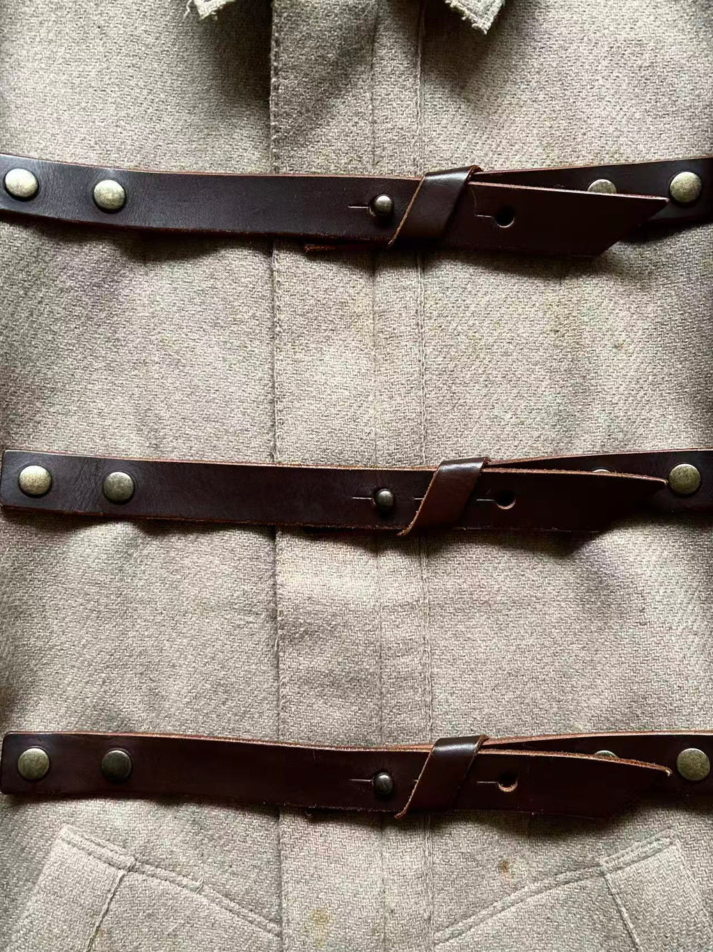 Beauty：Beast Leather Buckle Jacket
