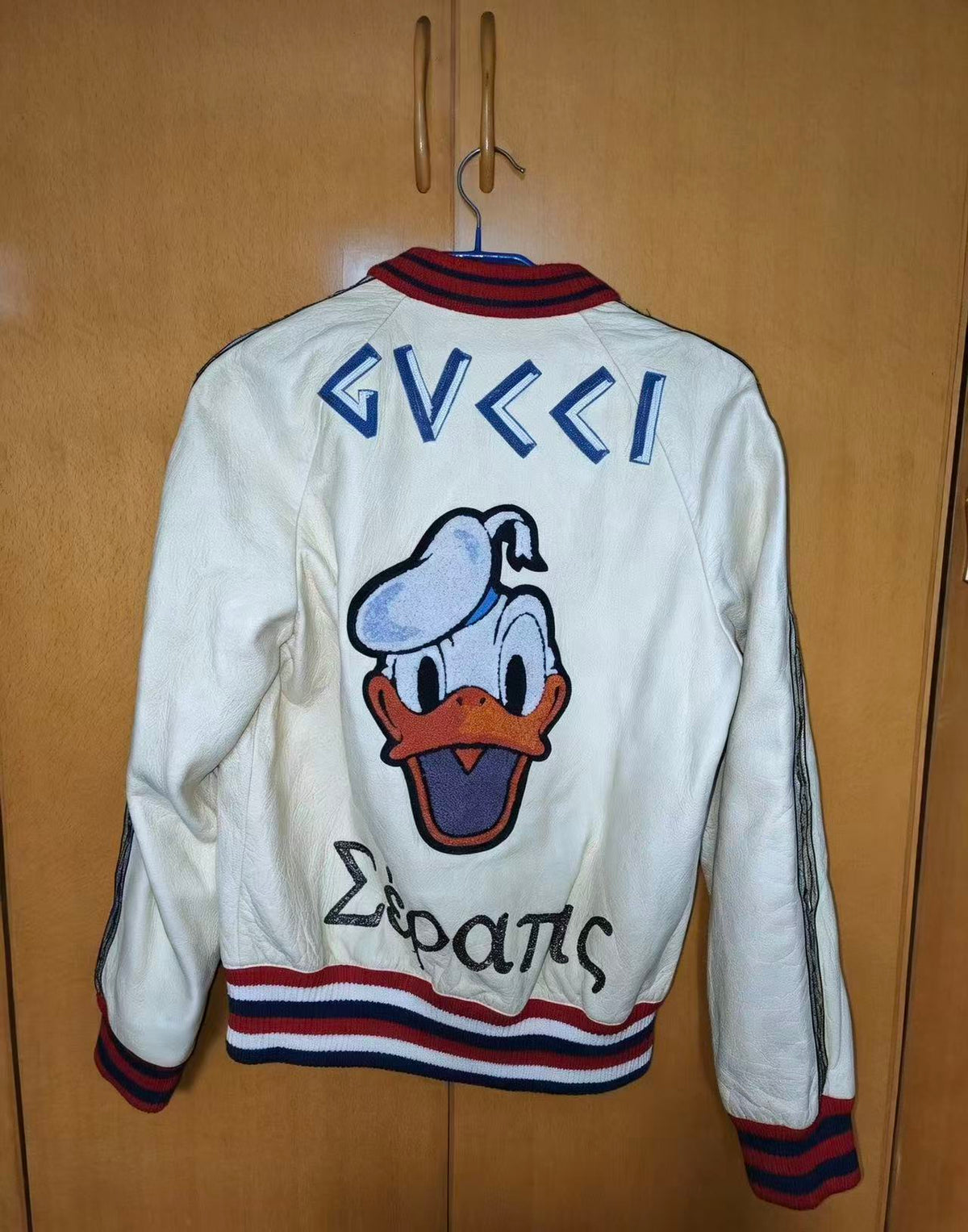 Gucci Disney Embroidered Textured-Leather Bomber Jacket
