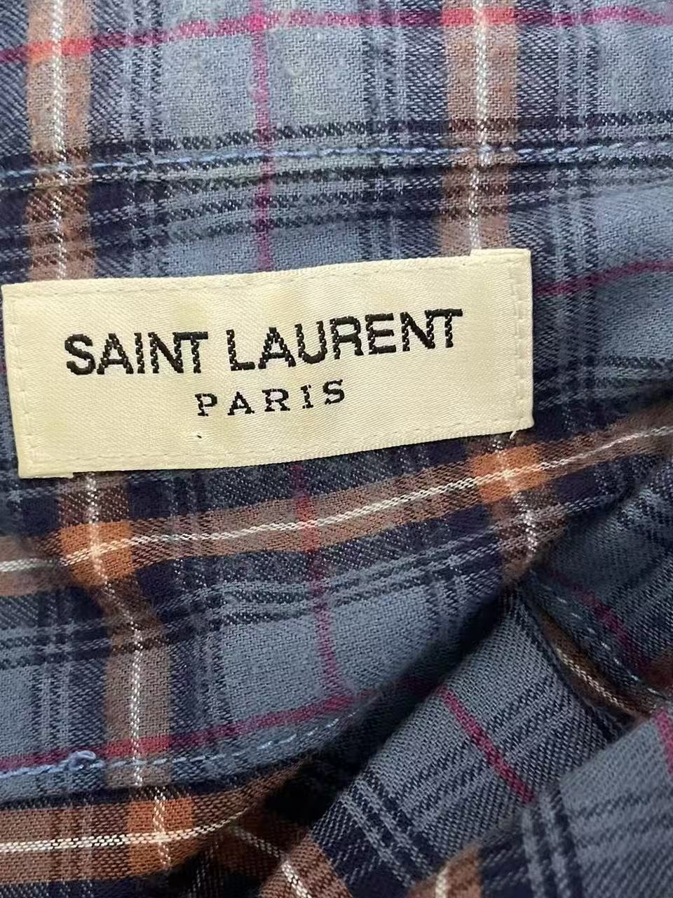 Saint Laurent 16AW Plaid Flannel Shirt