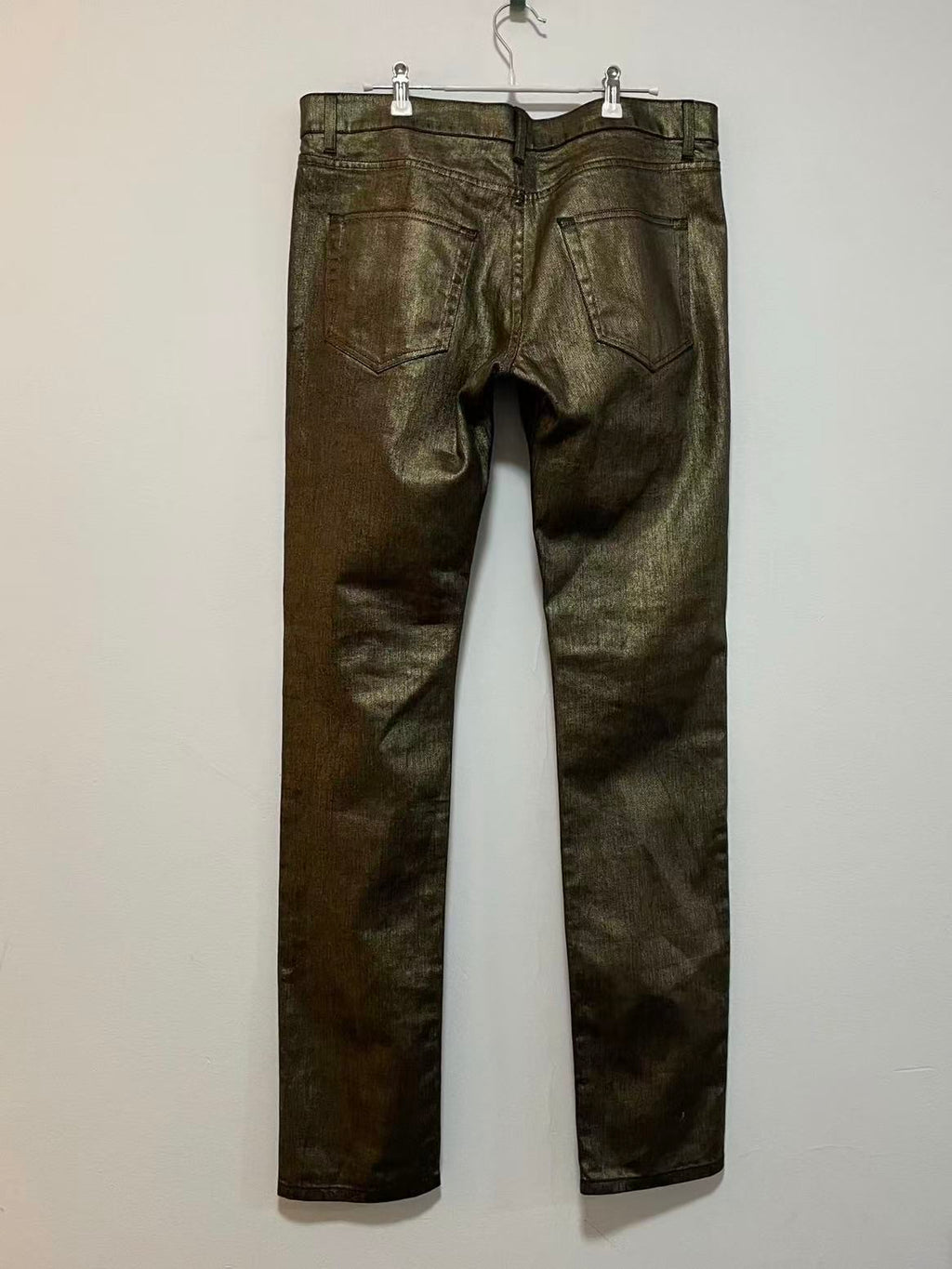 Saint Laurent D02 Gold Coated Denim Jeans