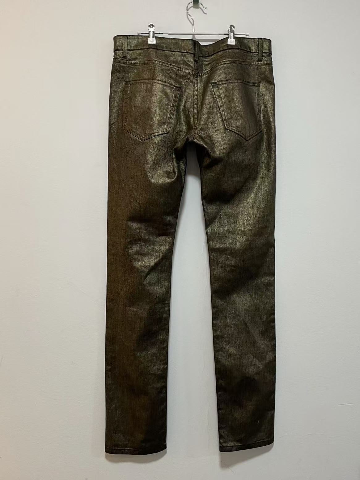 Saint Laurent D02 Gold Coated Denim Jeans
