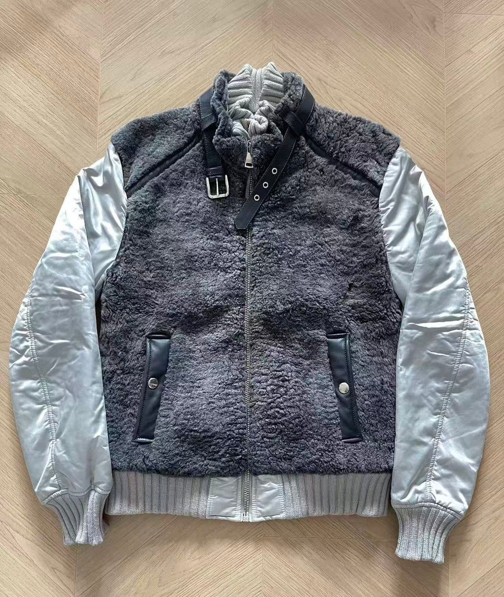 Dolce&Gabbana 07AW Wool Fur Patch Nylon Jacket
