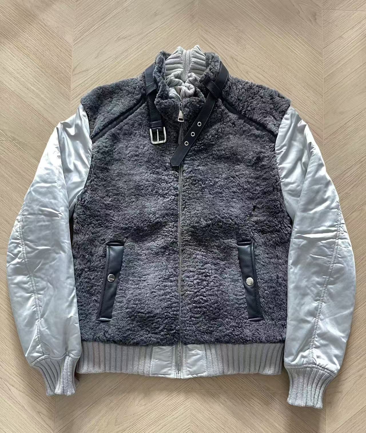 Dolce&Gabbana 07AW Wool Fur Patch Nylon Jacket
