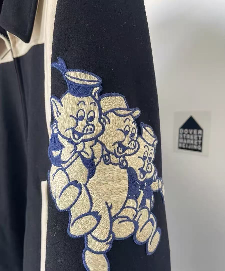 Gucci 2019 Three Little Pigs Wool Bomber Jacket