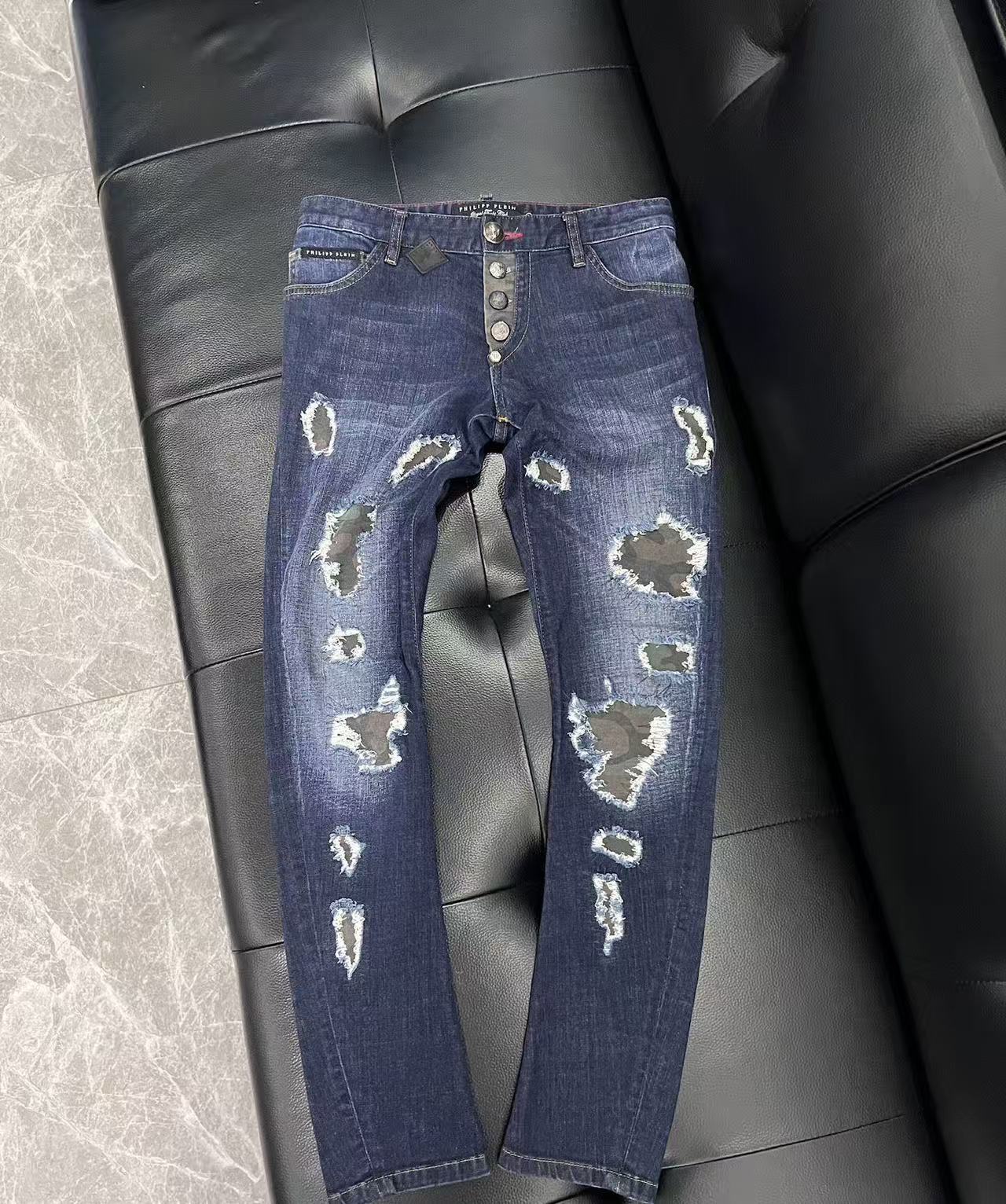 Philipp Plein FW16 Illegal Fight Club Distressed Denim