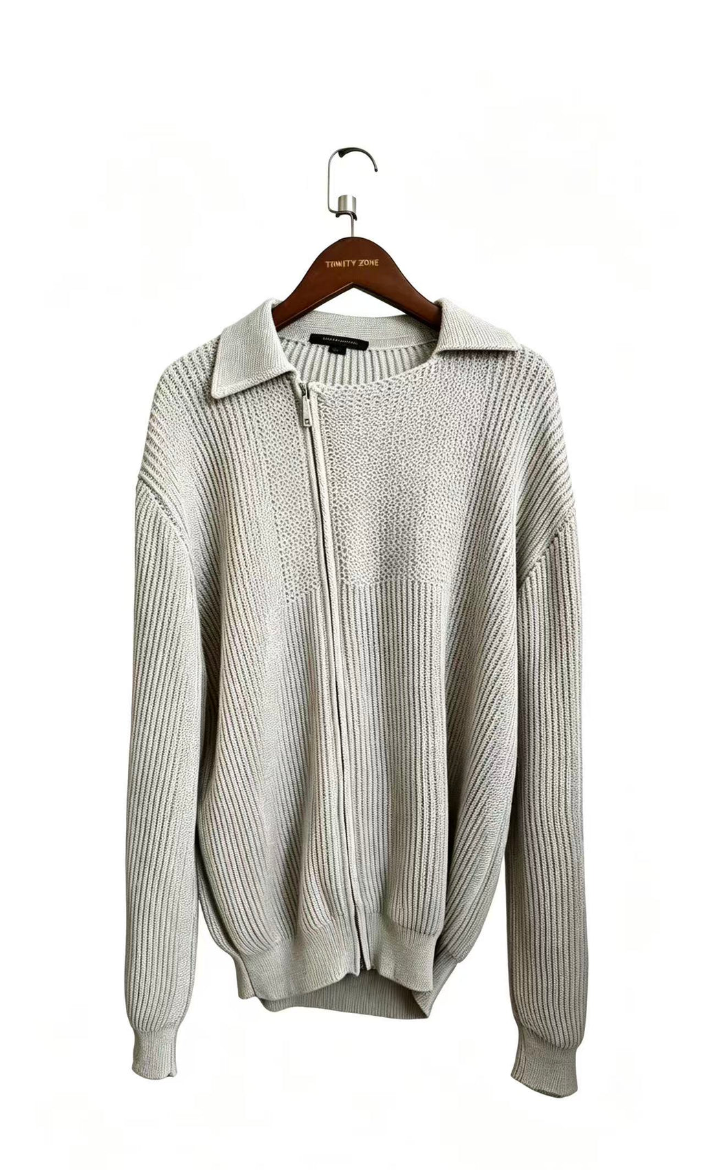 Louis Vuitton Collared Full‑Zip Ribbed Knit Cardigan
