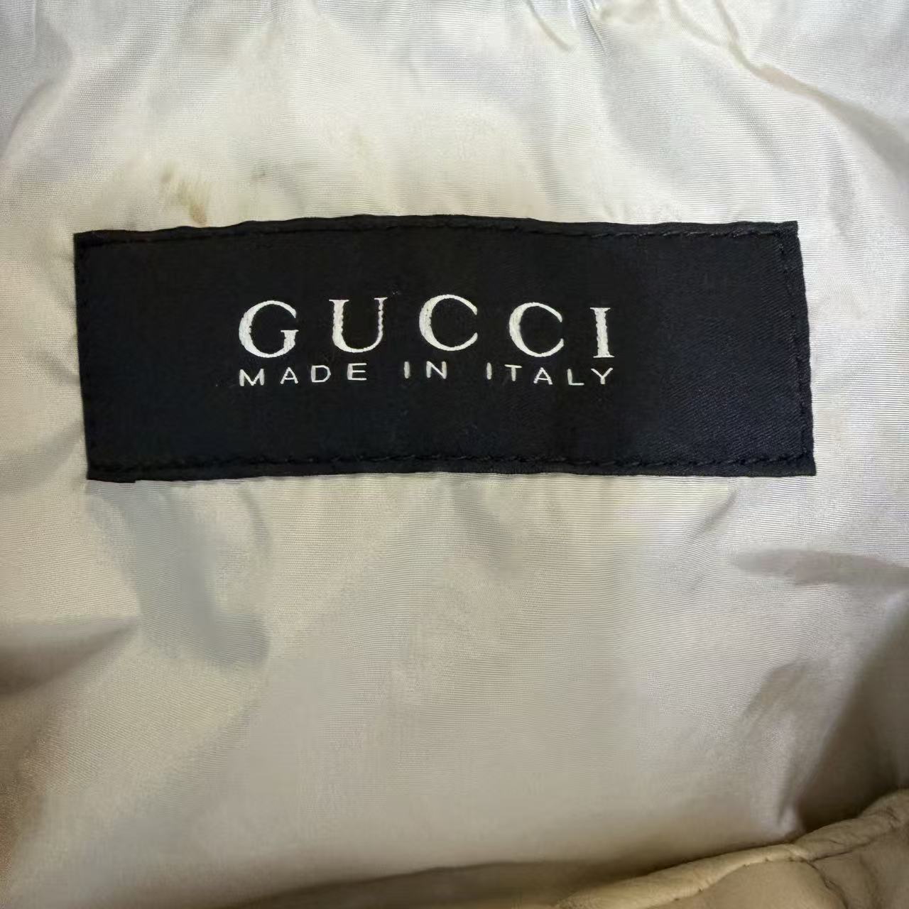 Gucci By Tom Ford White Leather Biker Jacket