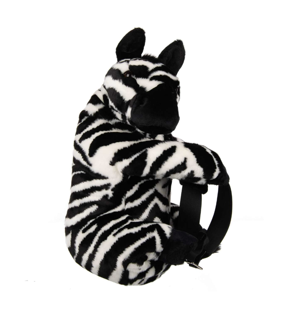 Dolce & Gabbana FW17 Unisex Faux Fur Plush Toy Zebra Backpack