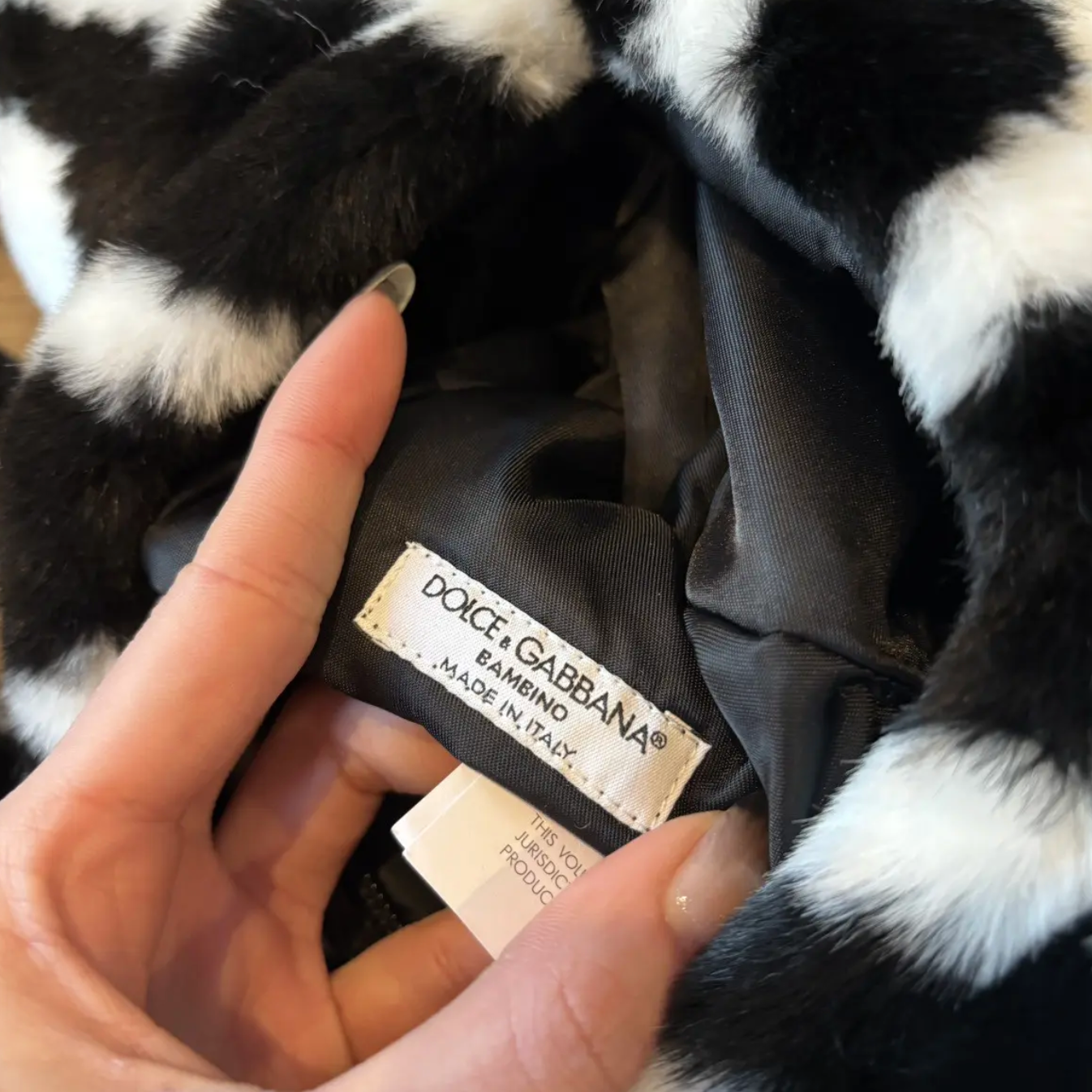 Dolce & Gabbana FW17 Unisex Faux Fur Plush Toy Zebra Backpack