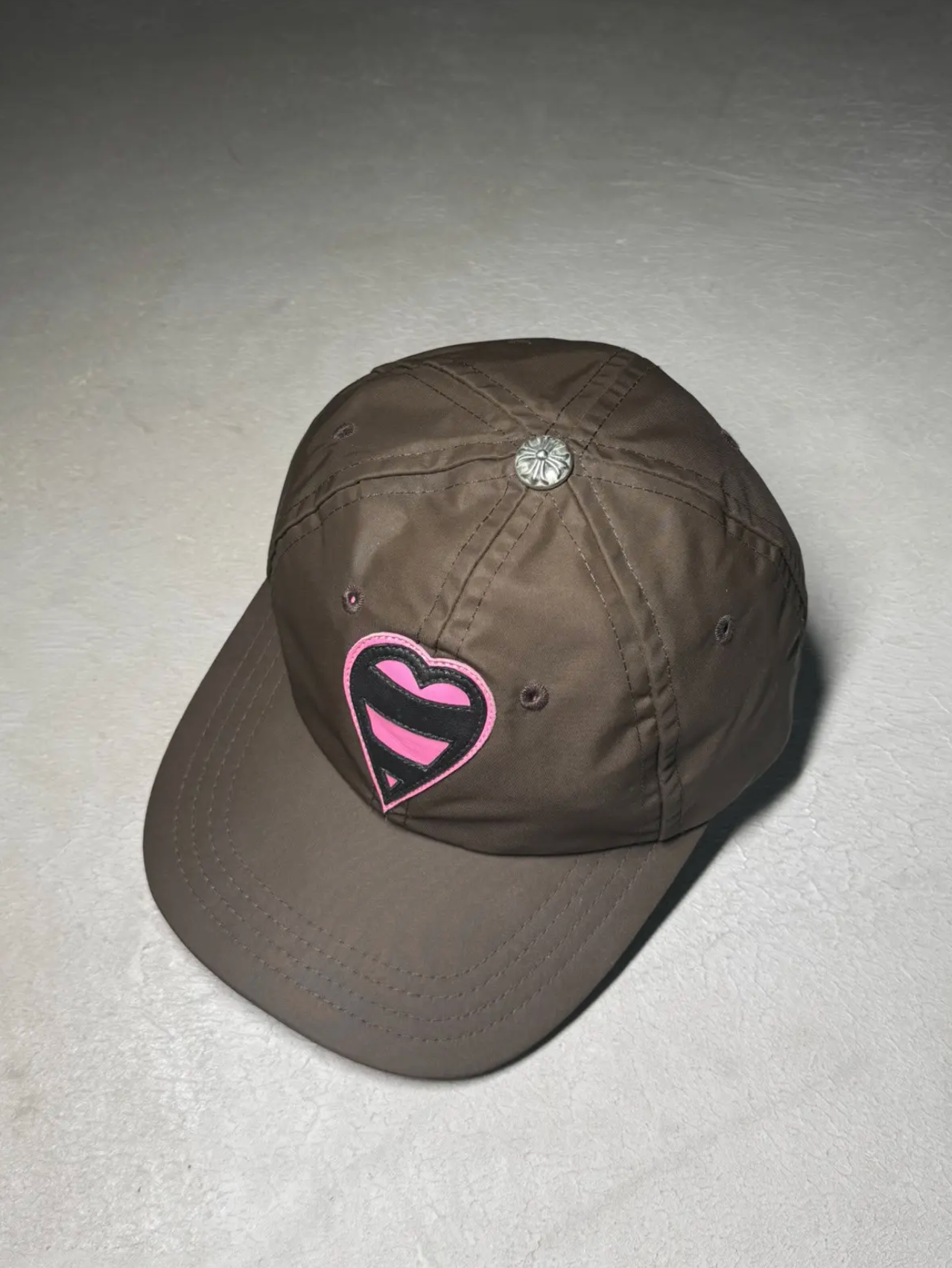 CHROME HEARTS Striped Heart Trucker Cap