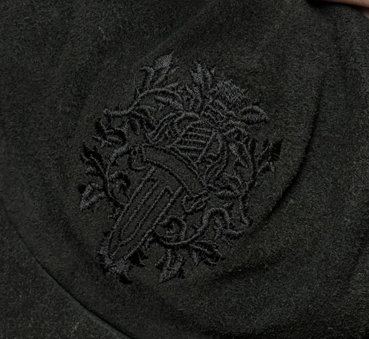 Chrome Hearts dagger suede cap