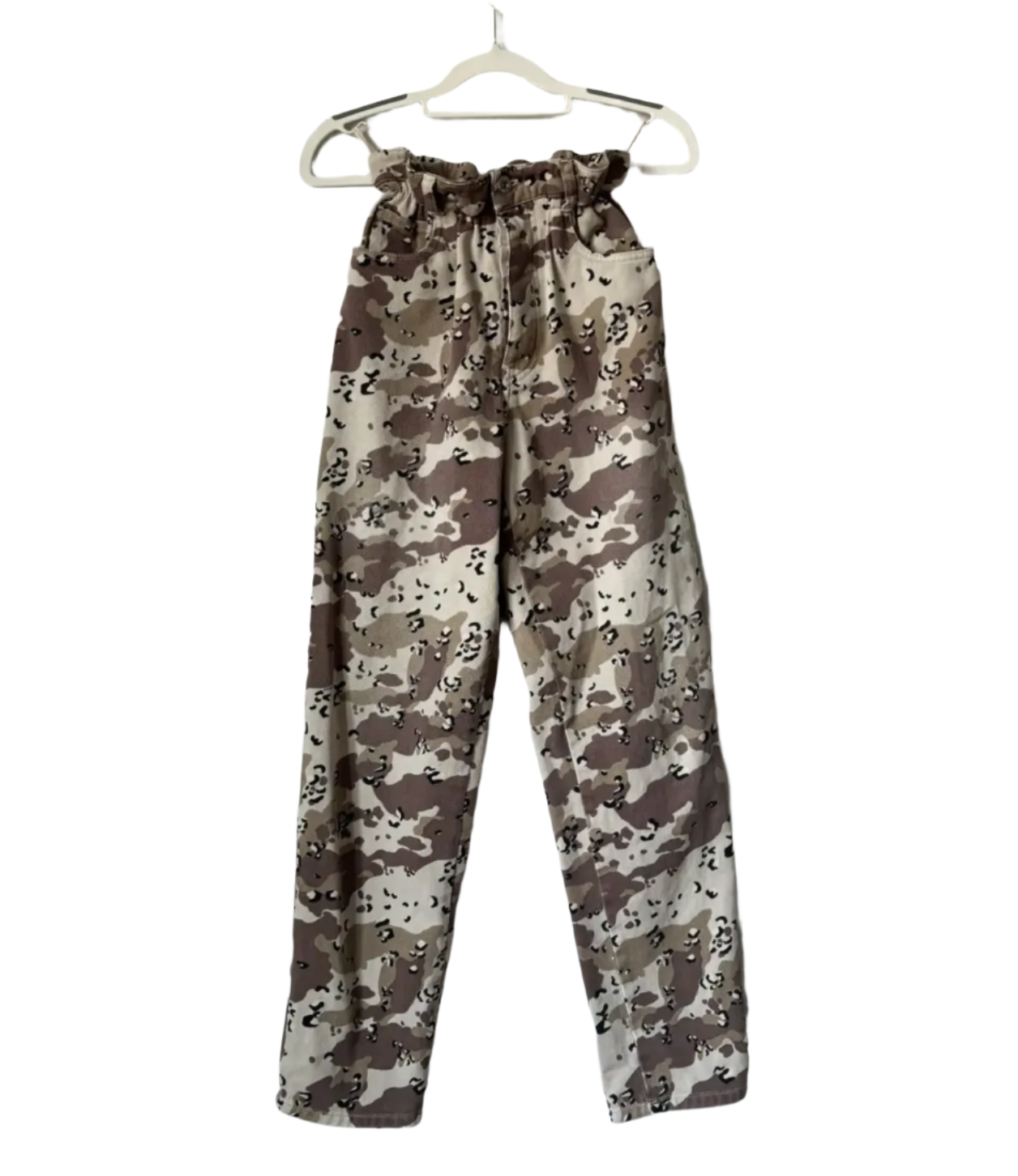 Miu Miu high waisted camo pants