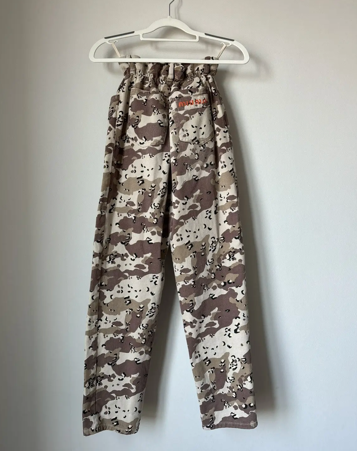 Miu Miu high waisted camo pants