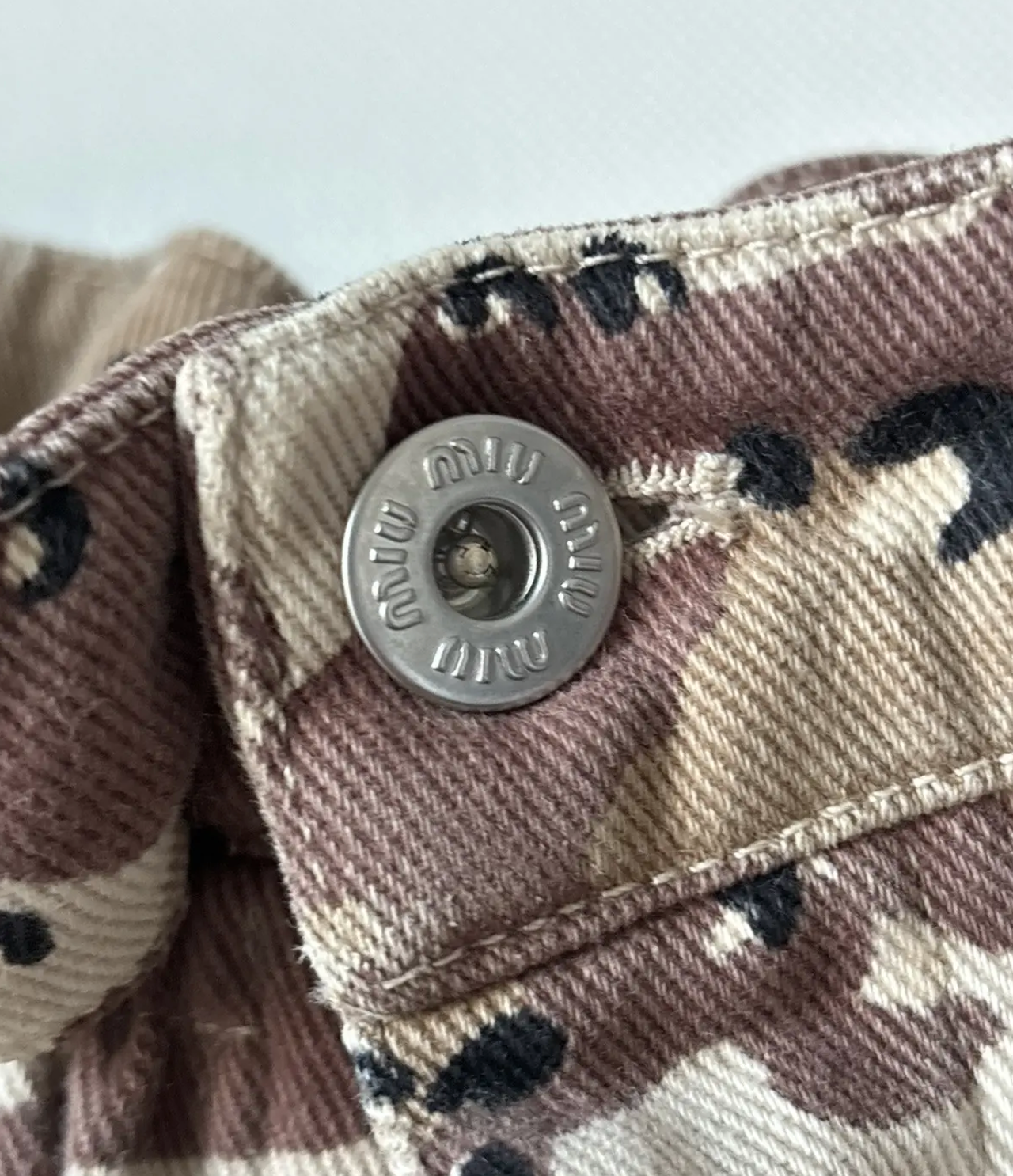 Miu Miu high waisted camo pants