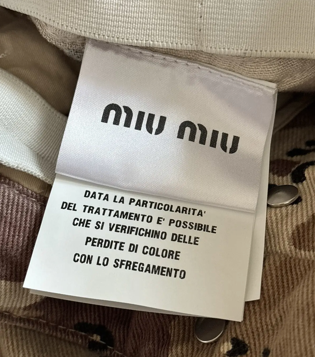 Miu Miu high waisted camo pants