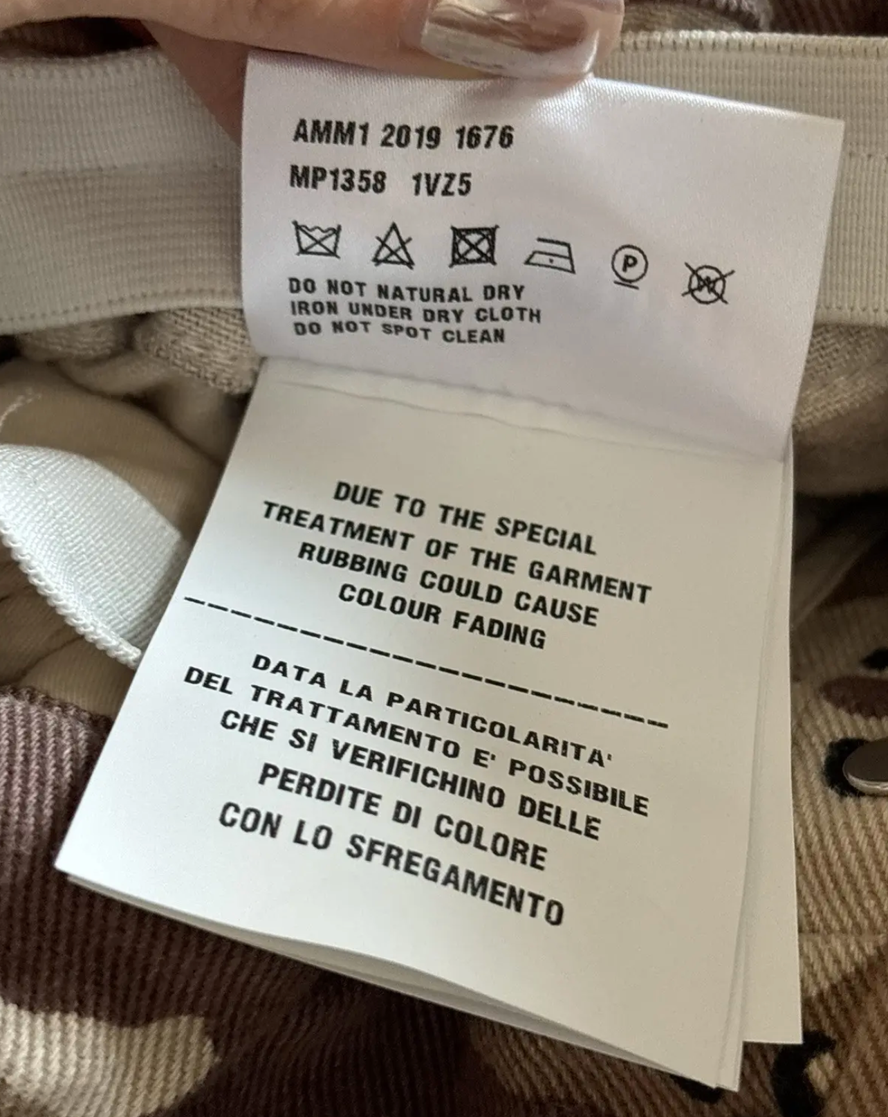 Miu Miu high waisted camo pants