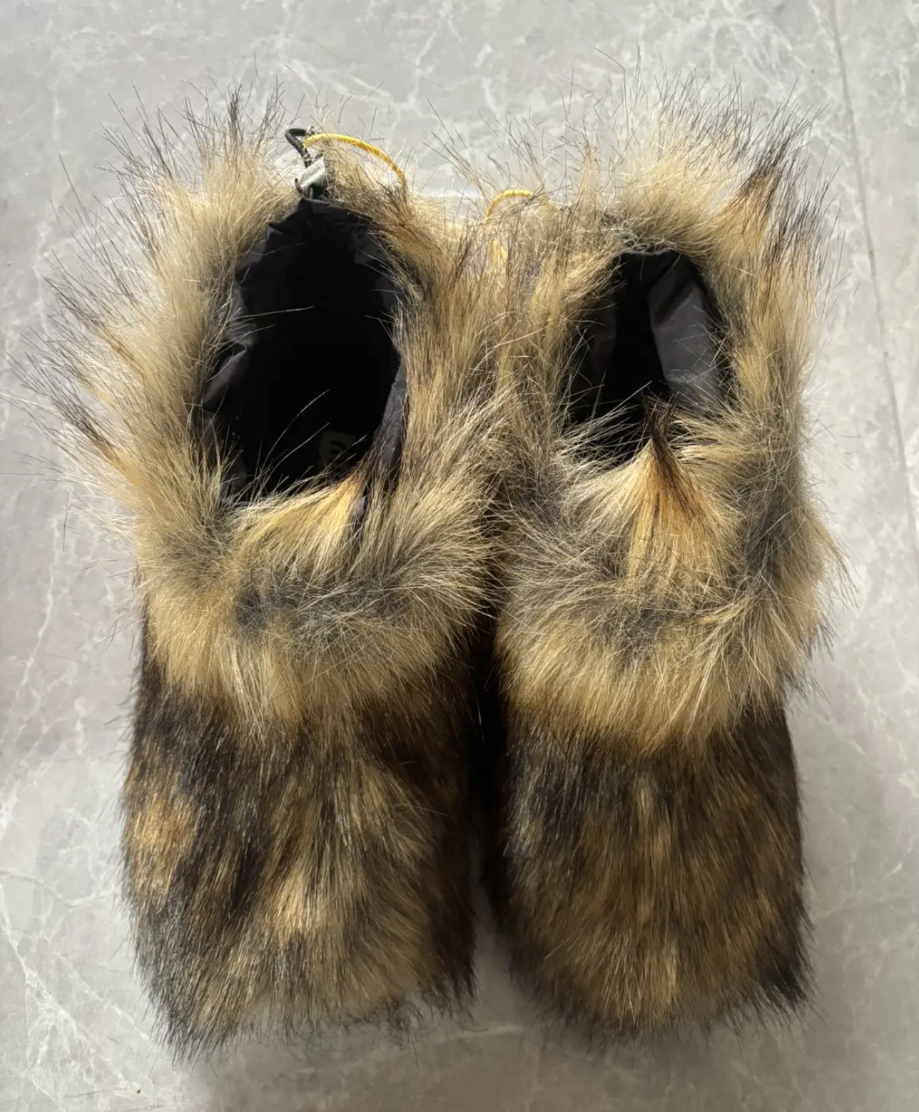 Miu Miu Harness-detail faux fur ankle boots
