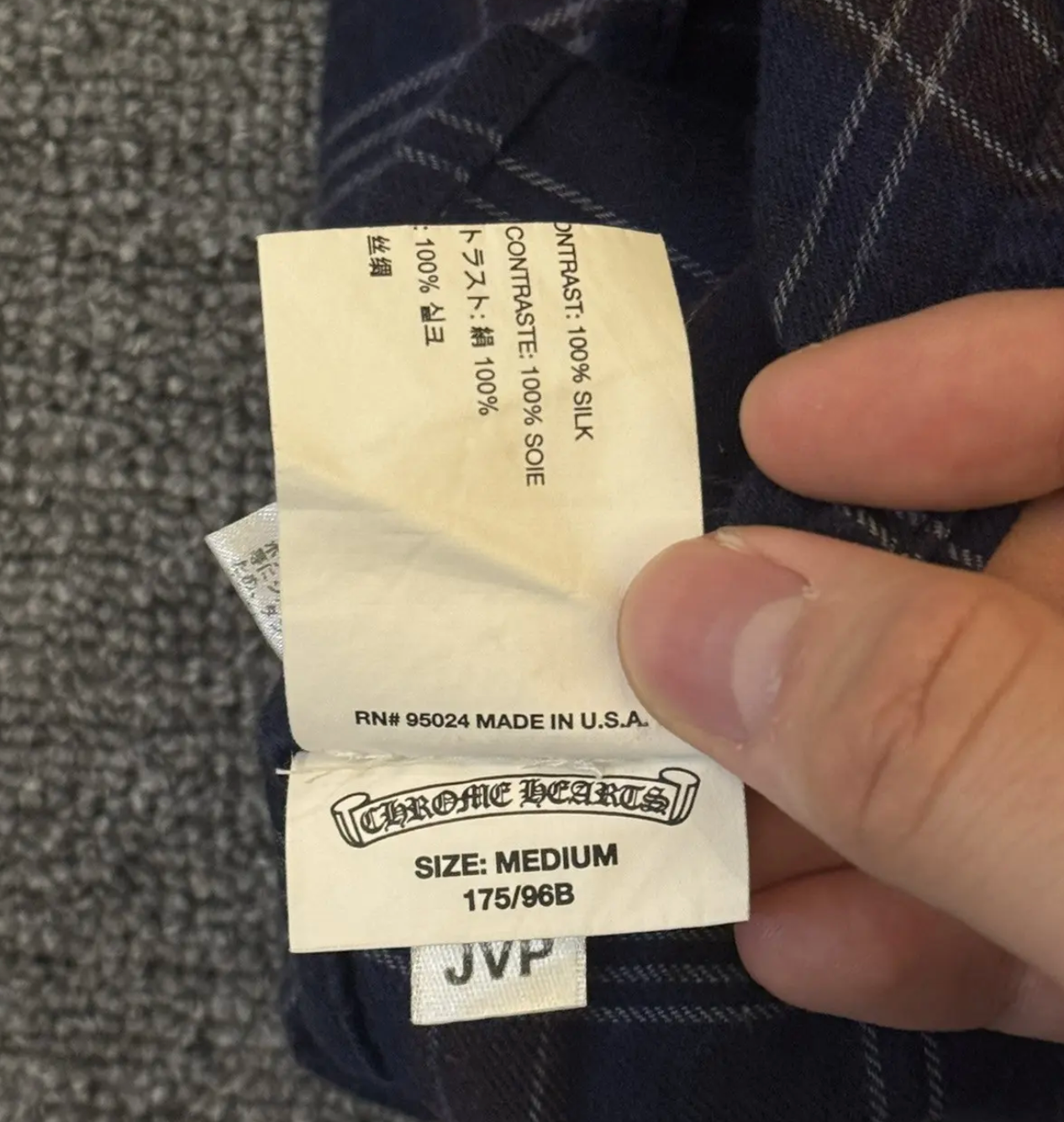 Chrome Hearts checkered shirt
