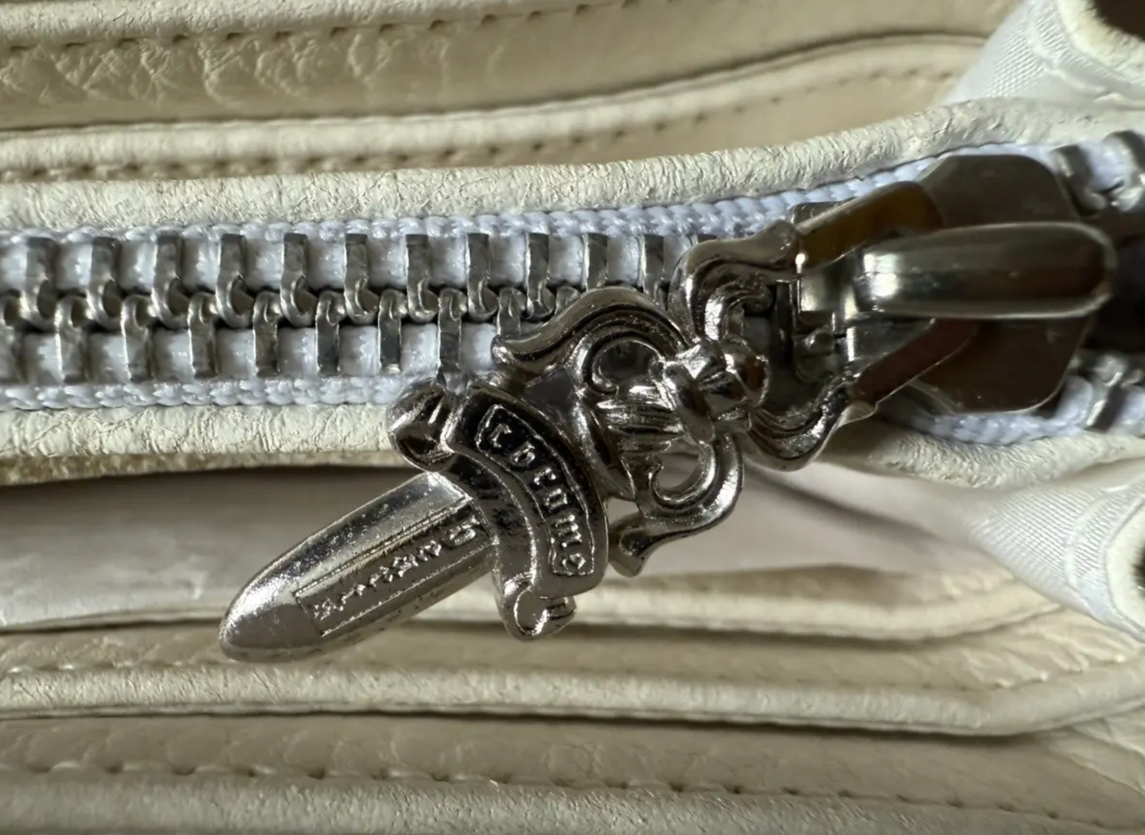 Chrome Hearts triple cross leather wallet
