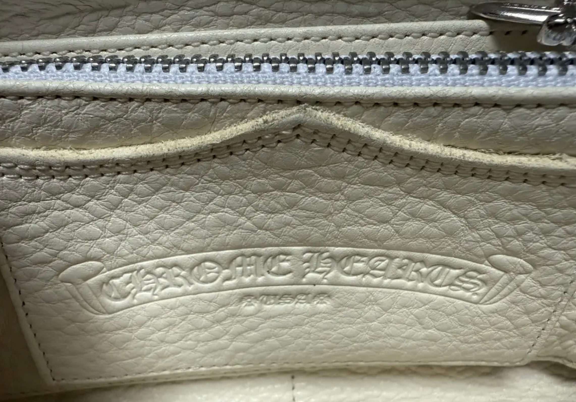 Chrome Hearts triple cross leather wallet