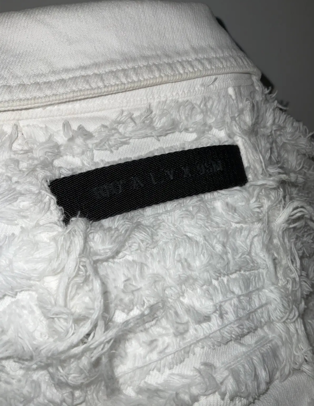 1017 alyx 9sm SS22 studded distressed jacket WHITE