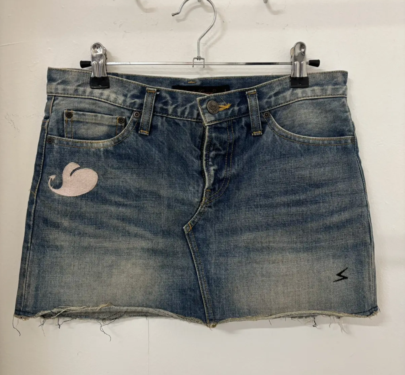Undercover denim mini skirt