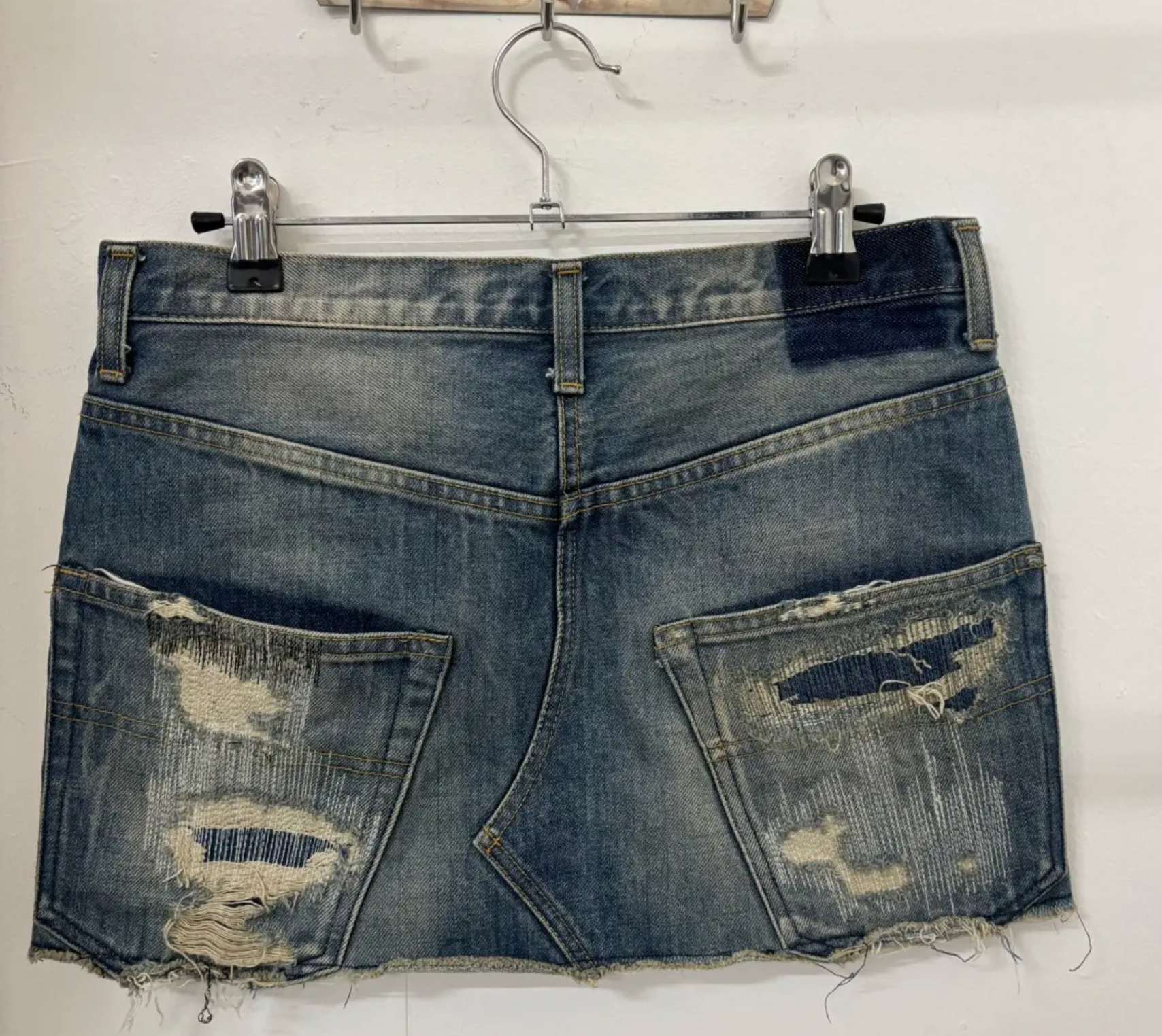Undercover denim mini skirt