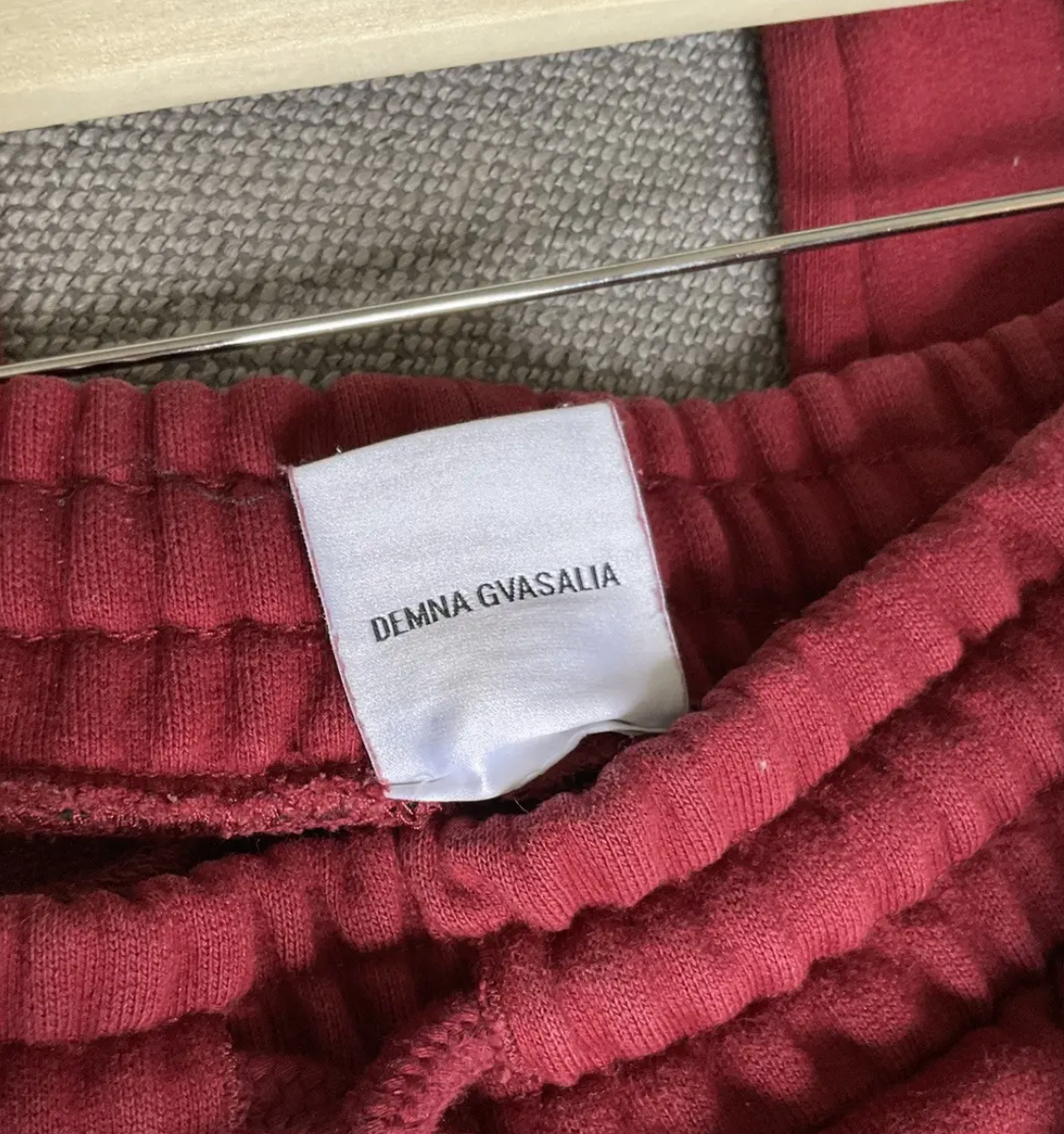 Vetements Burgundy Eleven Inch Gun Club Sweatpants