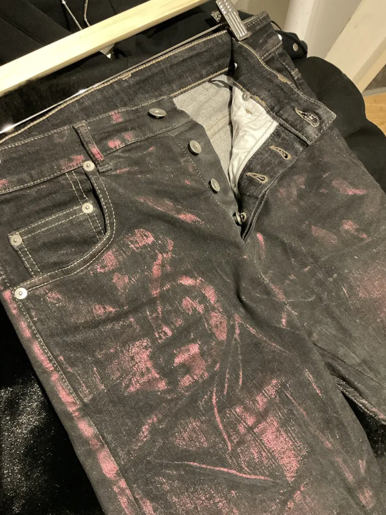 Rick Owens detroit waxed denim