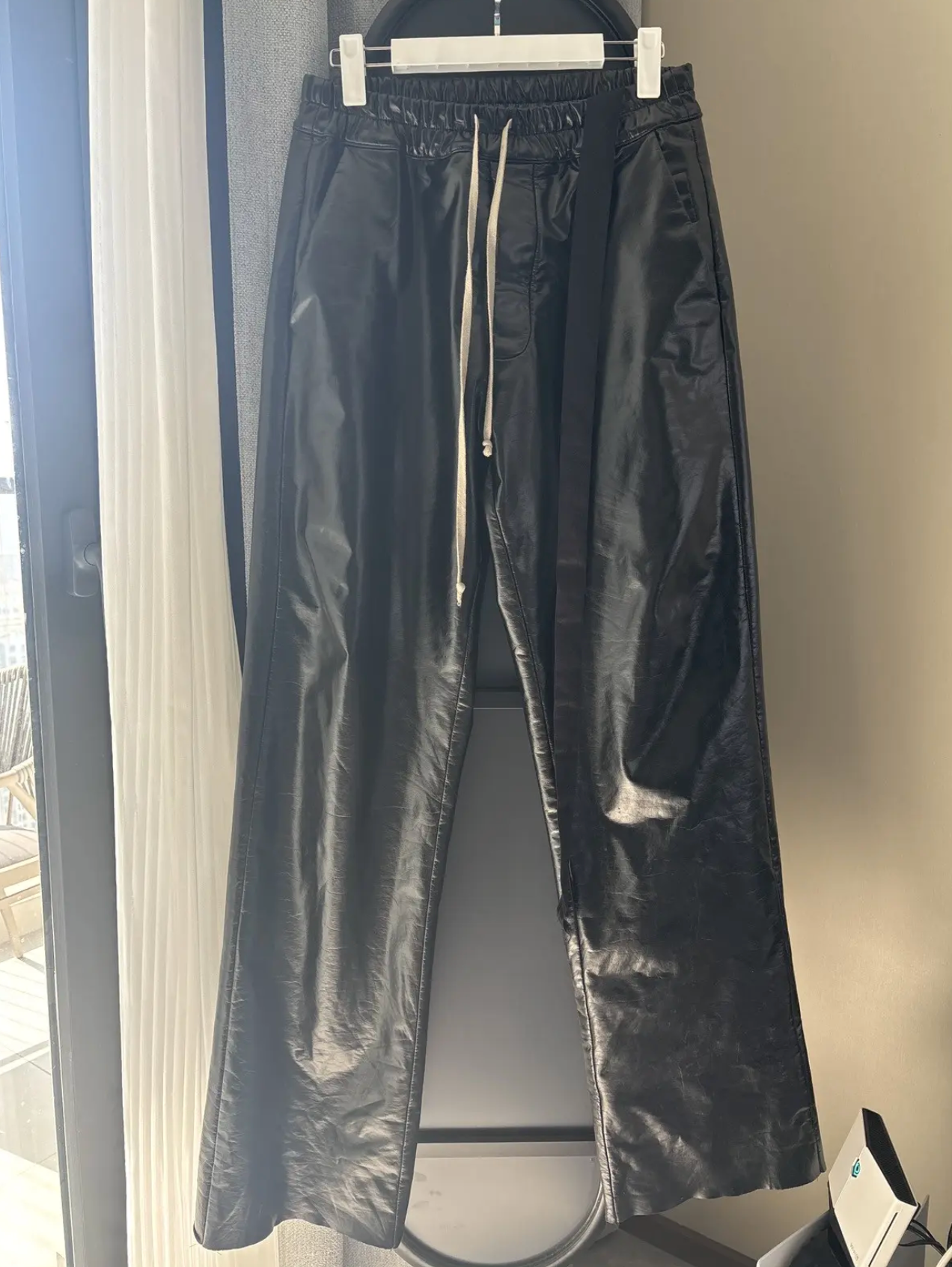 Rick Owens Drkshdw Wide-leg Faux-leather Trousers