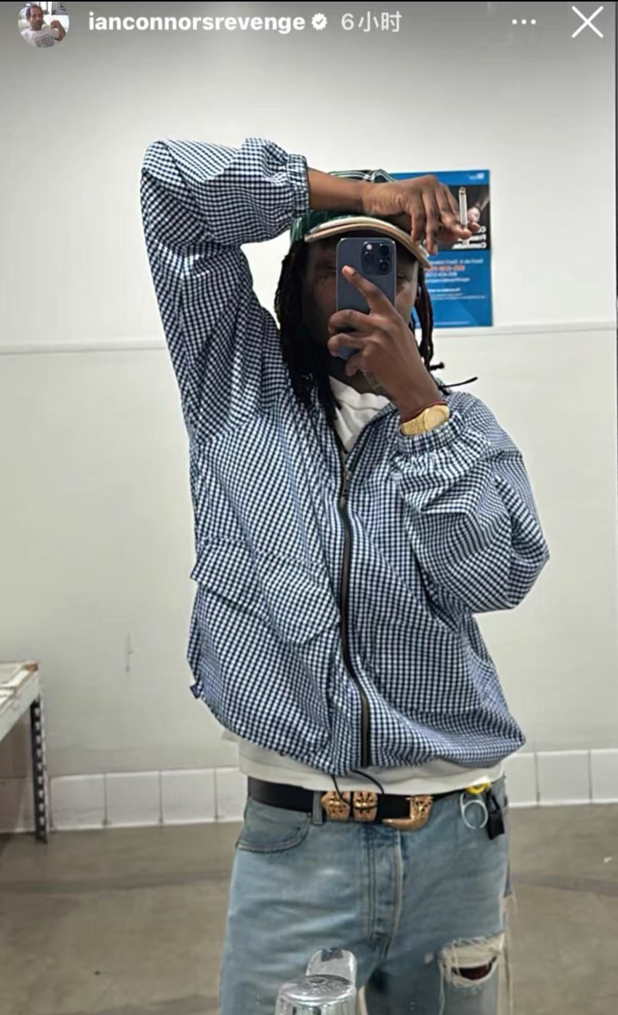 Balenciaga Distressed Jeans with Red Plaid Lining – Iann Conner Worn