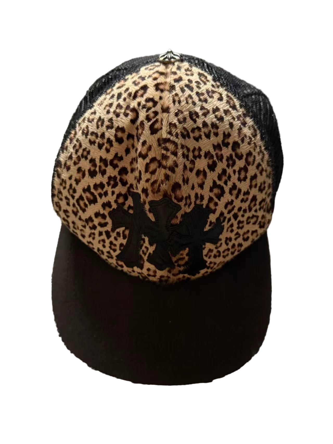 Triple Cross Patch Leopard Trucker Hat – 'Multicolor' 1383 100000710TCPL MULT