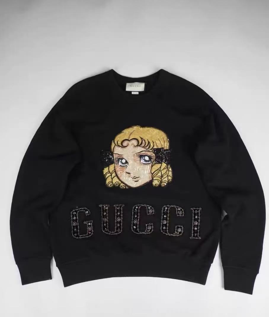 GUCCI  CHIKAE IDE 18FW MANGA EMBROIDERED SWEATSHIRT