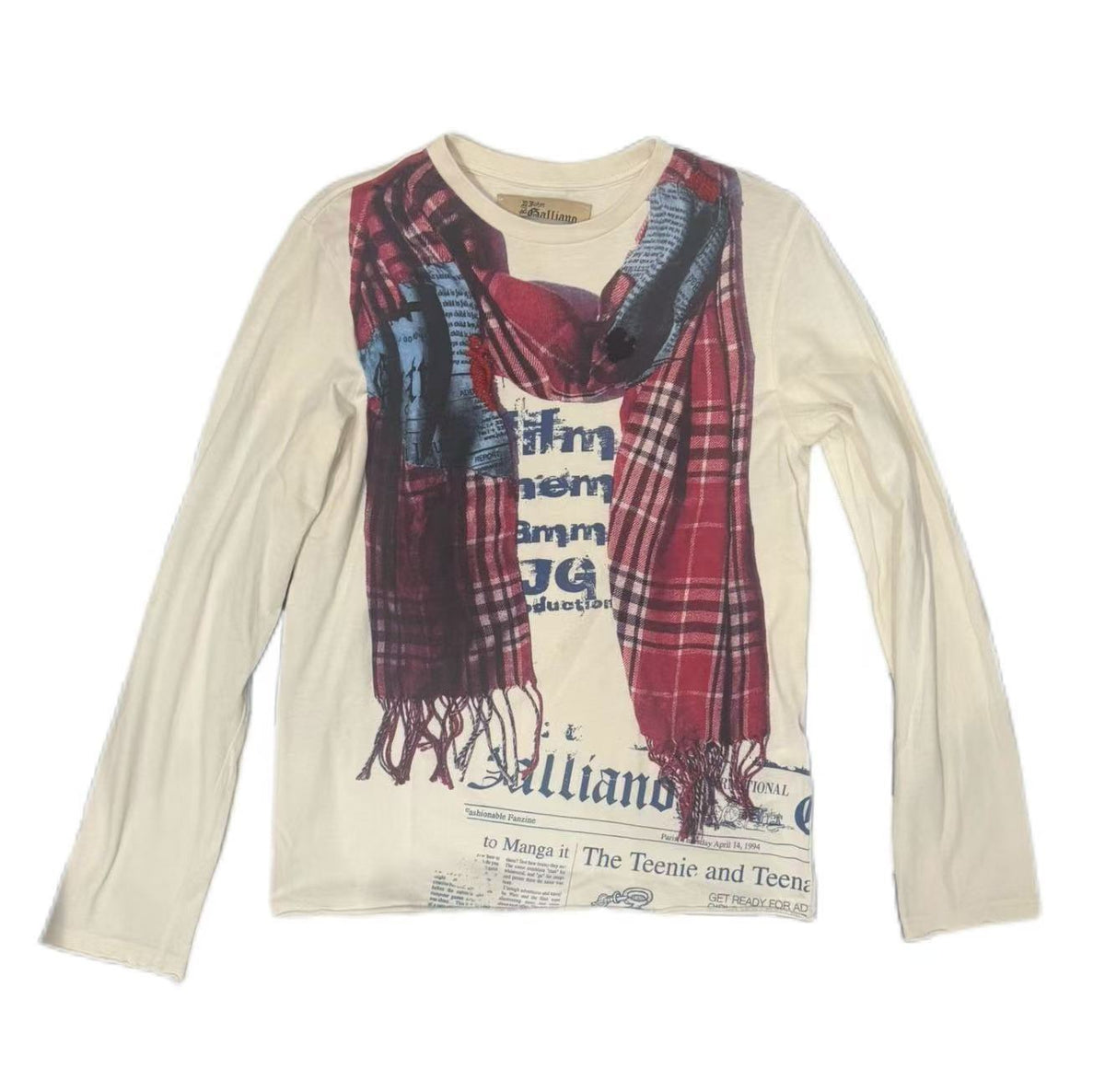 John Galliano Scarf Print Shirt