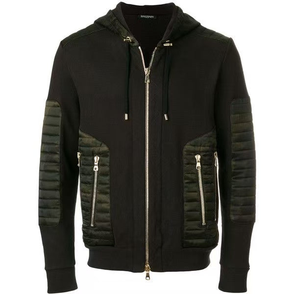 Balmain 12FW Biker Zip Up Hoodie