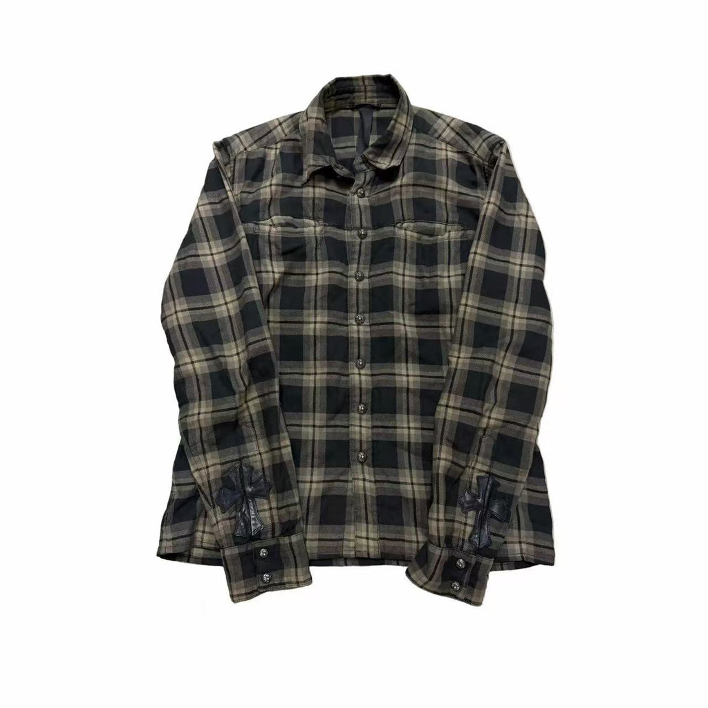 Chrome Hearts Botton Up Flannel Shirt