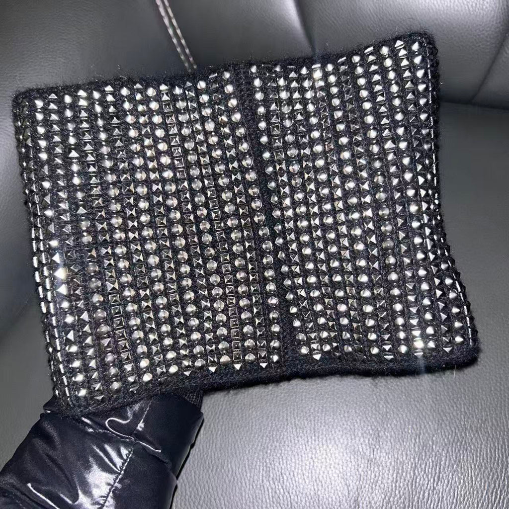 Celine 21FW Teen Knight Poem Studded Knit Ski Mask