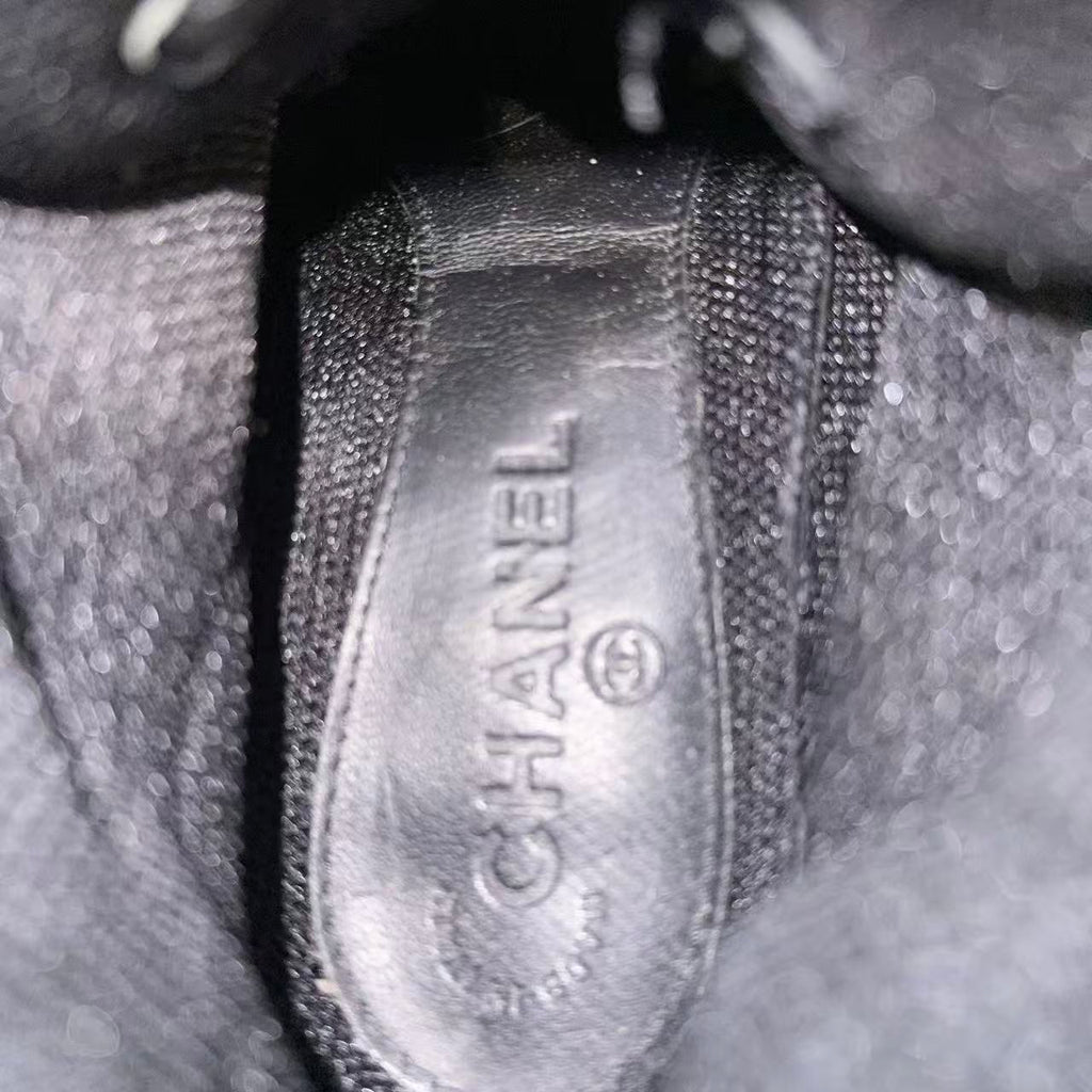 Chanel Black Hi Top Sneaker