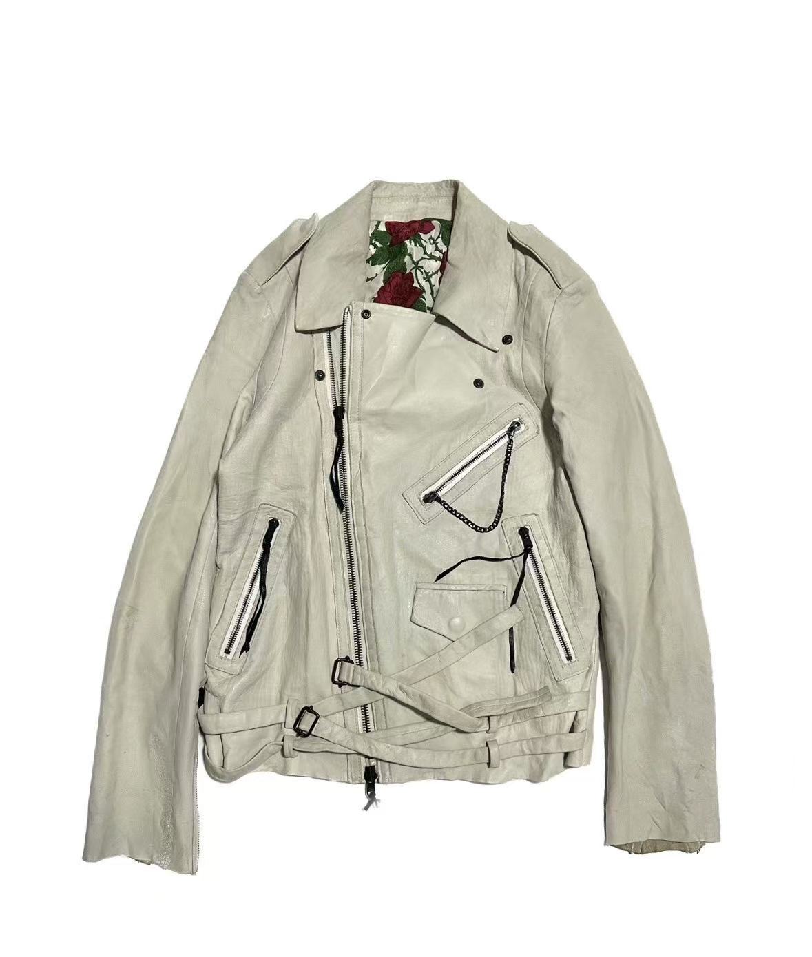 number(n)ine06ss"WELCOME TO THE SHADOW" Leather Jacket