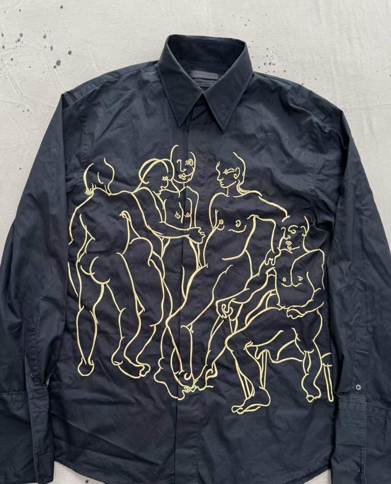 Alexander McQueen FW2014 Gold Embroidered Shirt