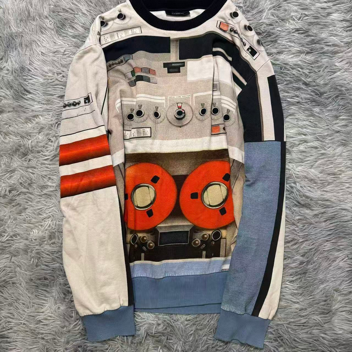 Givenchy 14FW Robot Tape Deck Print Sweatshirt