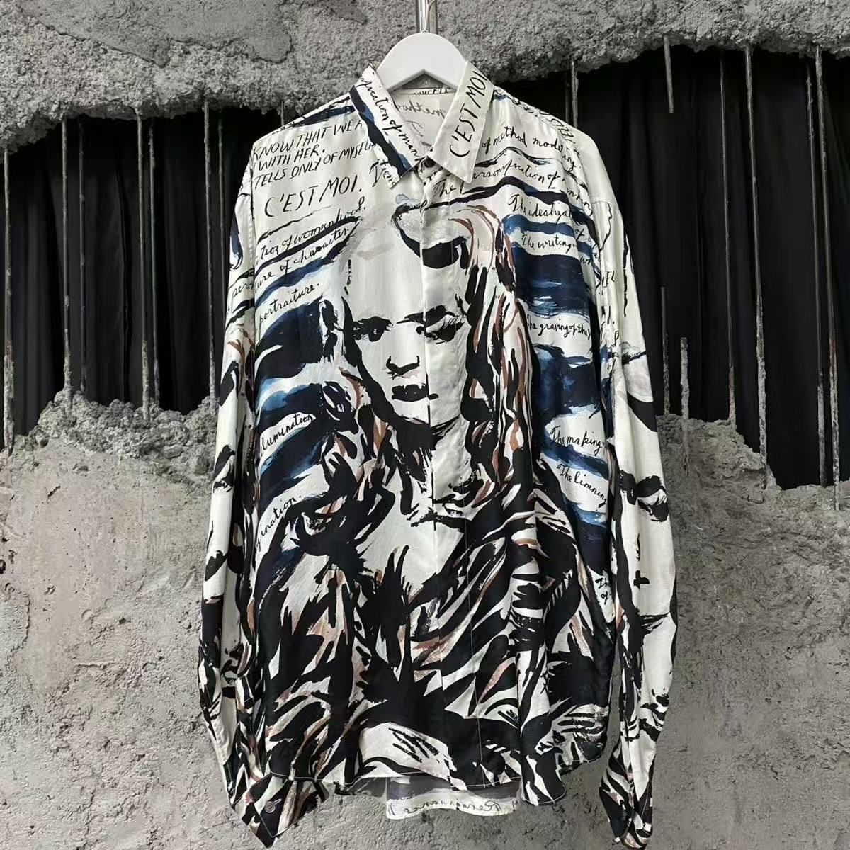 Dior Raymond Pettibon 19AW Mona Lisa Print Silk Shirt