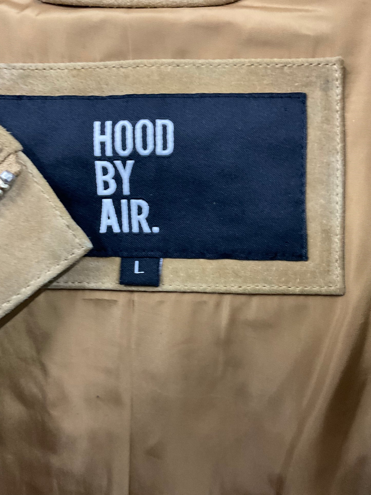 Hood by air fall 2014 zipper leather jacket