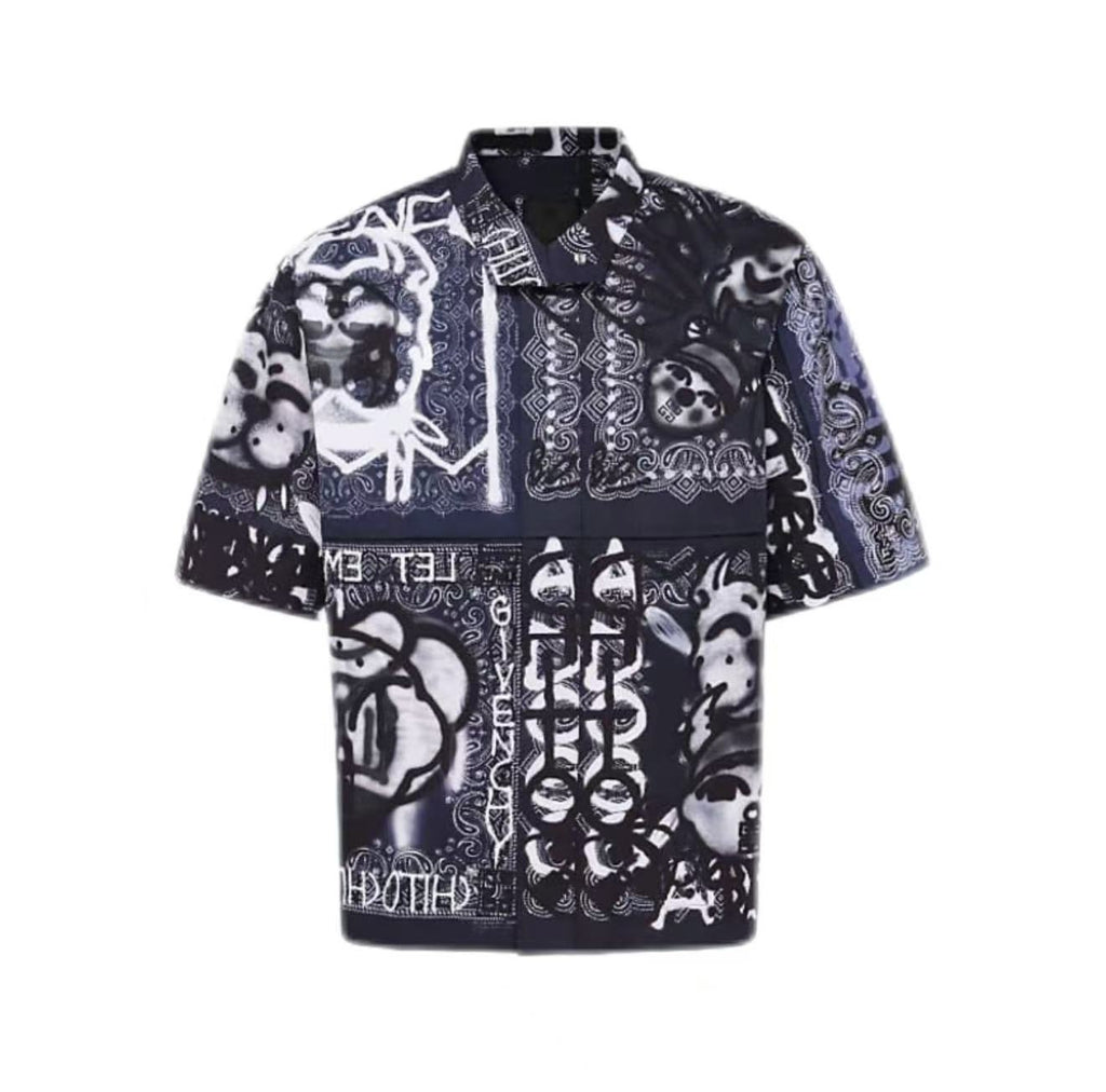 Givenchy Chito Printed Panelled Cotton Shirt